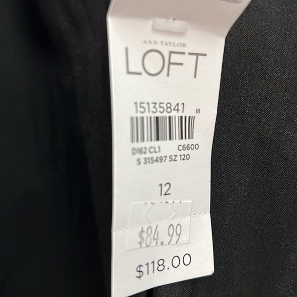 LOFT Black Fully Lined Blazer Size 12 - Picture 6 of 7